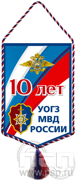 Вымпел «10 лет УОГЗ МВД России»