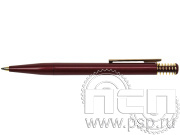 Ручка шариковая Spring металлик красная 2144к