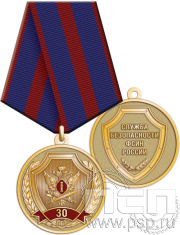 Медаль "30 лет Служба безопасности ФСИН России" 245.0.1(a)к