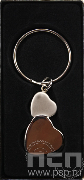 Брелок сердечко, металл VG 2001s