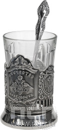 Набор подарочный "Отечество Долг Честь" с никелированным подстаканником  4.2.1.26 