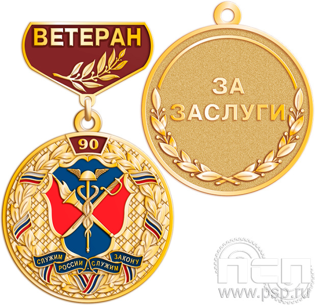 245.0.24 Медаль "Ветеран. 90 лет УЭБ и ПК МВД России"