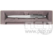 Ручка шариковая Parker белая, нерж.сталь синяя R0032930