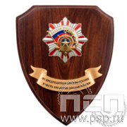 5.8.01.173 (F). Панно со знаком на деревянном щите "100 лет ДОСААФ России"