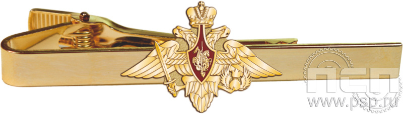 картинка 6.3.1.792 Заколка для галстука желтая со значком "ВДВ 95 лет"