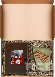 Набор фронтовой: фотоальбом, пилотка, значок на ленте 27.5.5.1