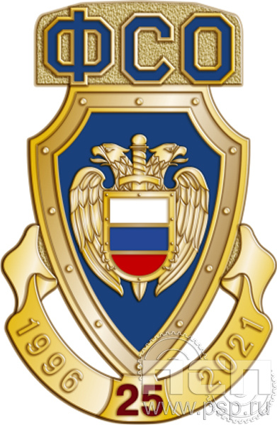 613.0. Нагрудный знак "25 лет ФСО"