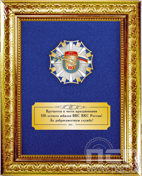 5.7.Б.43.21. Панно со знаком "110 лет ВВС России"