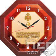 2.4.10.6. Часы настенные бордо (восьмигранник) "ГПН 100 лет"