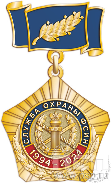 96.0.68. Нагрудный знак "30 лет Служба охраны ФСИН"