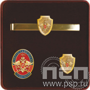 9.6. Комплект наградной с заколкой для галстука, значки «Криптографическая служба России 105 лет»