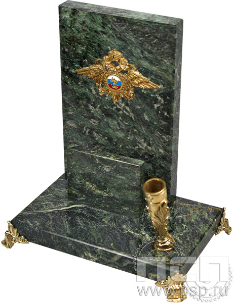 картинка 7.4.55 Письменный прибор Герб МВД с визитницей "УСБ МВД России 30 лет"