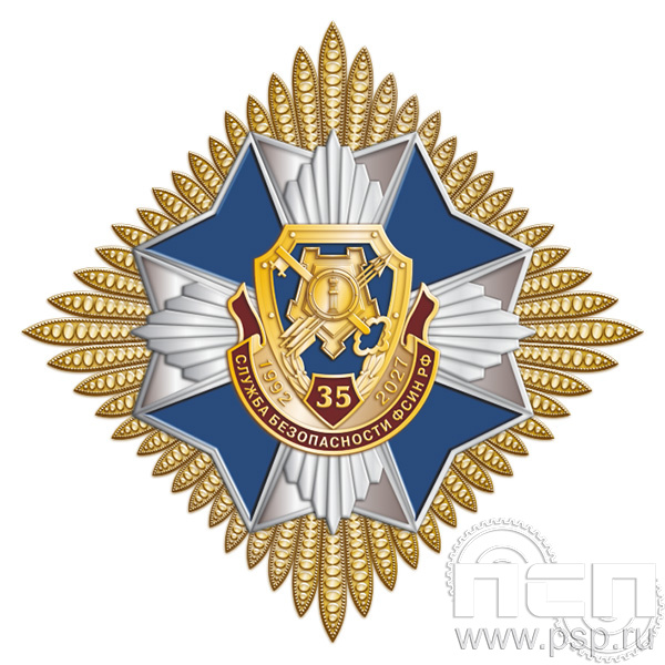 5.3.a Нагрудный знак " 35 лет Служба безопасности ФСИН 