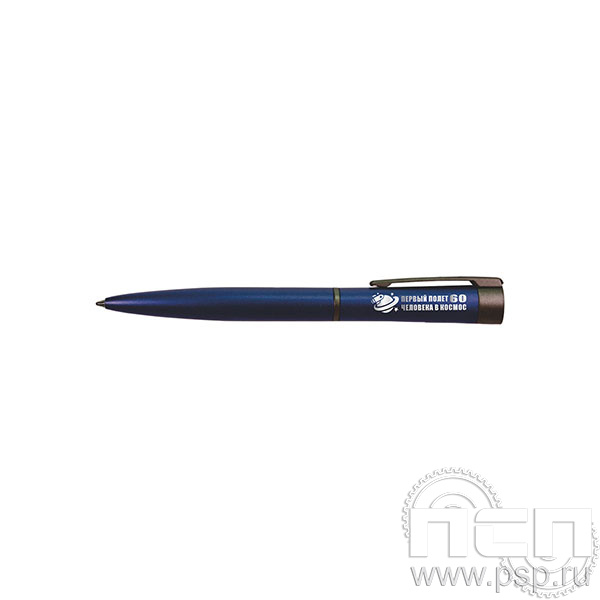 1125.01 Ручка шариковая GROM TITAN синяя Ракетно-космическая промышленность 80 лет