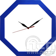 Часы настенные синие (восьмигранник) 2.4.10.5