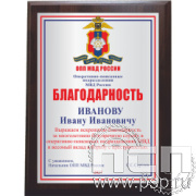EX152 Плакетка c нанесением 150*200 "125 лет Оперативно-поисковые подразделения МВД России"