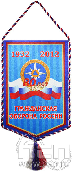 Вымпел «80 лет Гражданская оборона России»