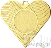 Медаль Сердце MMC36050/G (60x56) G-2мм