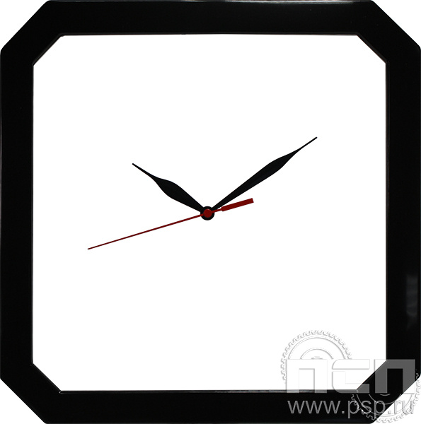 Часы настенные черные (квадрат) 2.4.10.4