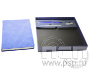 Набор: ежедневник, ручка, флешка 16ГБ(синий)  27.5.5.01