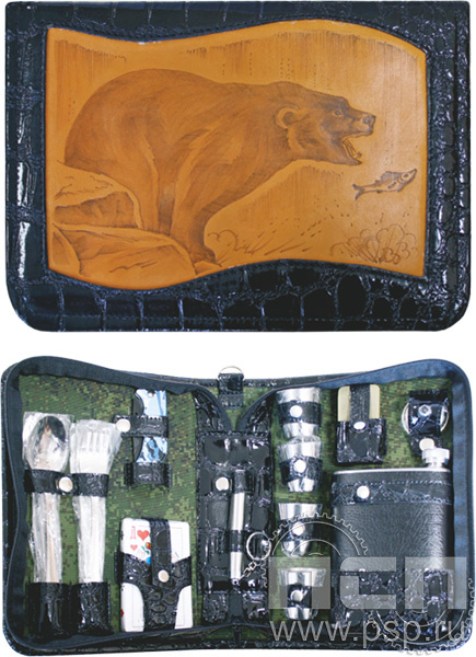 27.3.104. Набор "Дорожный" на 4 персоны (с картинкой) "ГУНК МВД России 35 лет"