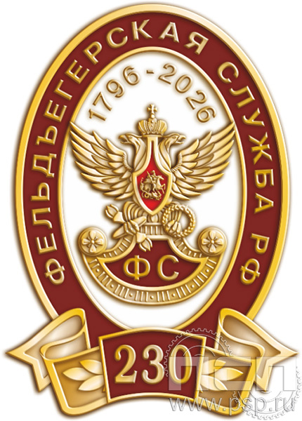 1206.0. Значок "230 лет Государственной фельдъегерской службы РФ"