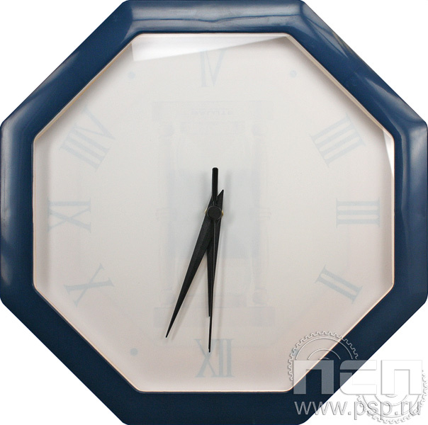 Часы настенные "Салют" восьмигранные синие 2.4.2.2