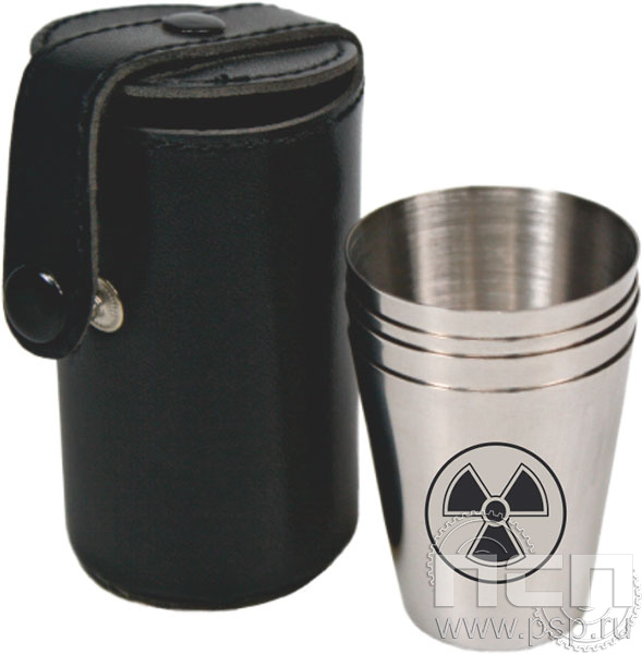 4.3.4. Набор стаканчиков в футляре 4 шт "ЧАЭС 40 лет"