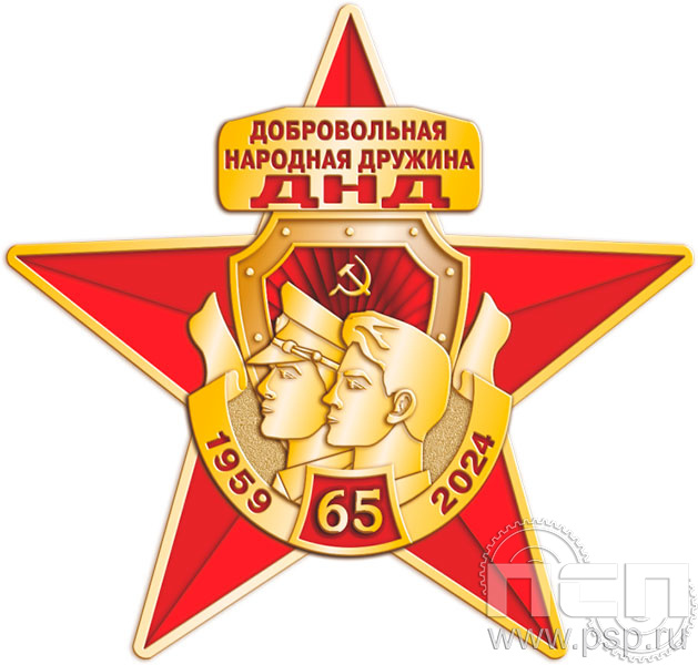 5.2(b). Нагрудный знак "65 лет Добровольная народная дружина"