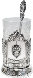 Набор подарочный "Герб ФСБ" с никелированным подстаканником  4.2.1.17