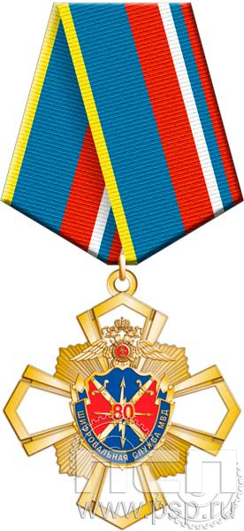 355.20.1. Нагрудный знак "80 лет Шифровальная служба МВД России"