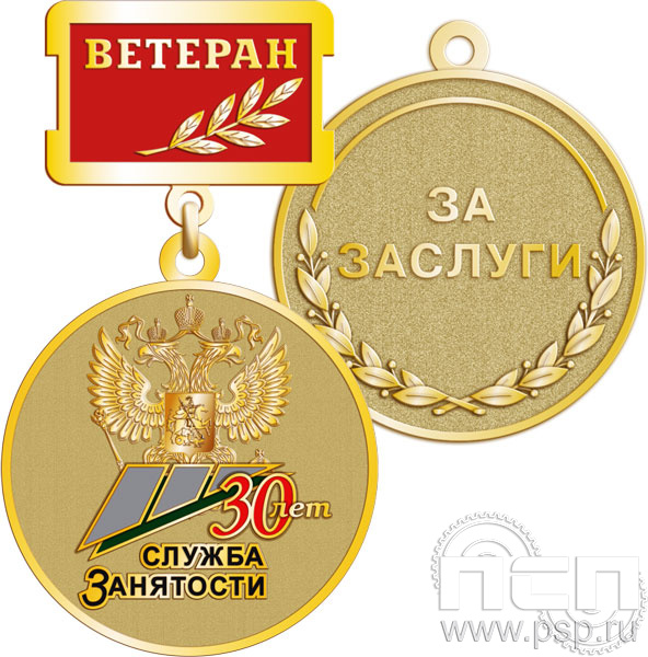 245.0.2(b). Медаль Ветеран "30 лет Служба занятости"
