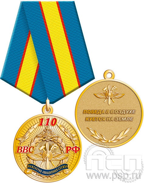 245.0.1(f). Медаль "110 лет Инженерно-авиационная и Штурманская службы ВВС"