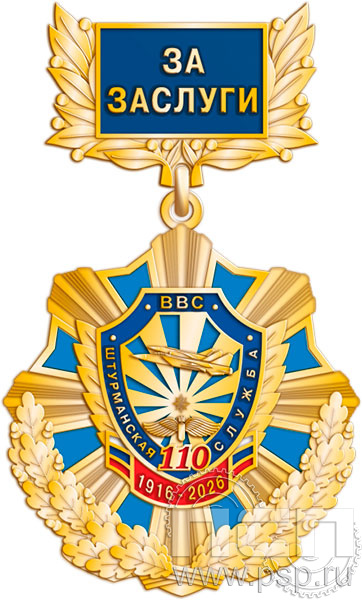 5.2к (а). Нагрудный знак "110 лет Инженерно-авиационная и Штурманская службы ВВС"