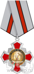 Нагрудный знак "35 лет со дня вывода советских войск из Афганистана" 355.1.1к