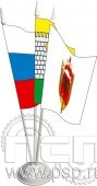 8.11.6. Флагшток с тремя тканевыми флажками и подставкой