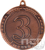 Медаль 3 место MMA4510/B 45 G-2 мм