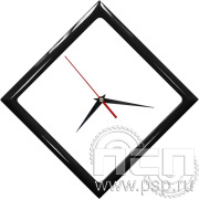 Часы настенные "Тайм" квадратные черные  2.4.9.2