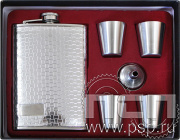 Набор Кампо фляжка 270 мл, воронка, 4 рюмки 1124225 4.12.38