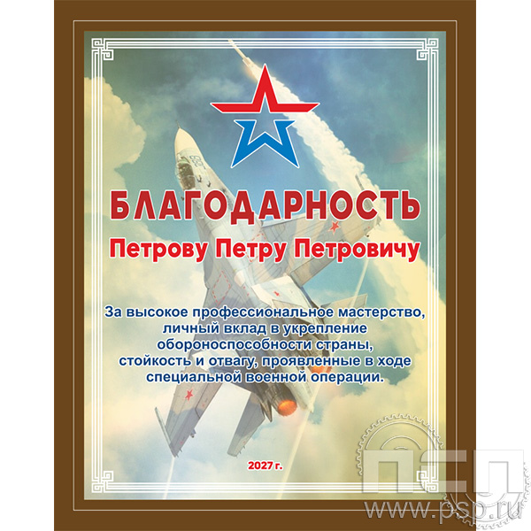 EX152 Плакетка деревянная "Специальная военная операция"