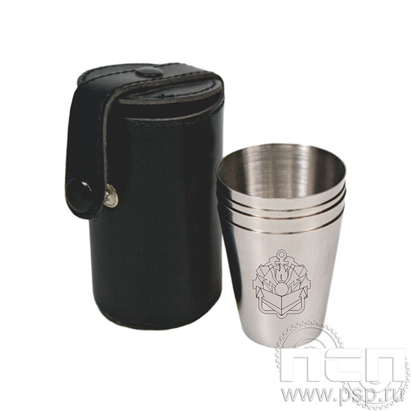4.3.4 Набор стаканчиков в футляре 4 шт. Инженерные войска России 325 лет