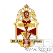 1585.0. Нагрудный знак "5 лет Росгвардия"