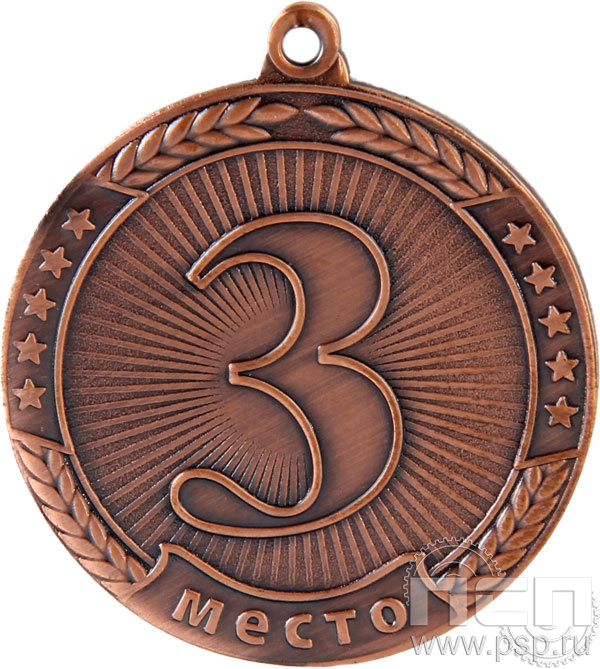 Медаль 3 место MMA4510/B 45 G-2 мм