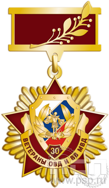 187.17.8. Нагрудный знак "30 лет Ветераны ОВД и ВВ МВД России"