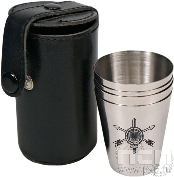 4.3.4. Набор стаканчиков в футляре 4 шт. "65 лет Ракетные войска Стратегического назначения"