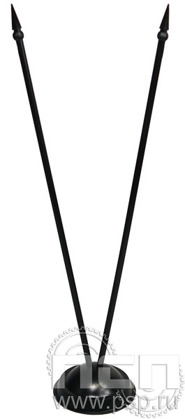 Подставка настольная для флажка двойная пластик черный 8.8.6