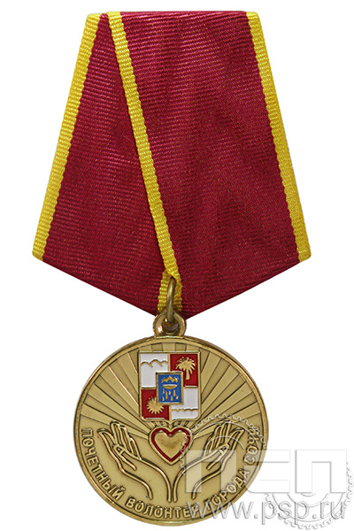 Медаль «Почетный волонтер Сочи» 245.0.1к