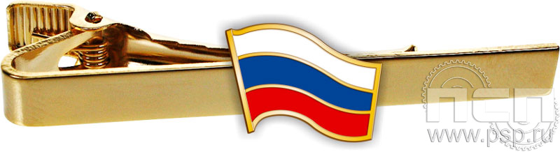 6.3.1(049). Заколка для галстука "Российский флаг"