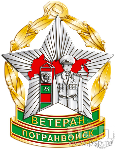 Нагрудный знак "Ветеран погранвойск" 242.1к