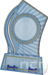Награда пластиковая PS110/BL/G 11см эмблема Д-25 табличка 48*15
